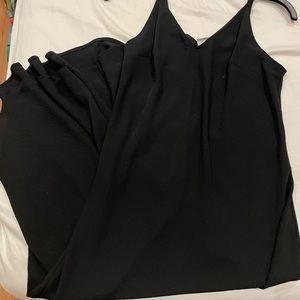 Black Spaghetti strap mid length dress